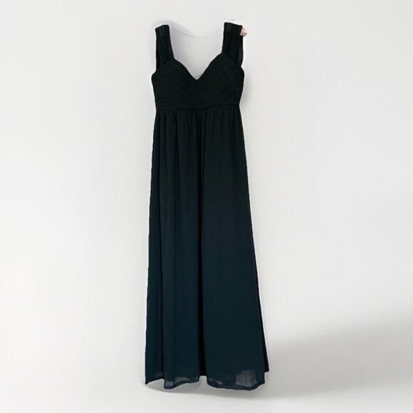 Maniju Womens Large Bridesmaid Maxi Dress Emerald Green Pockets EUC - Picture 1 of 8